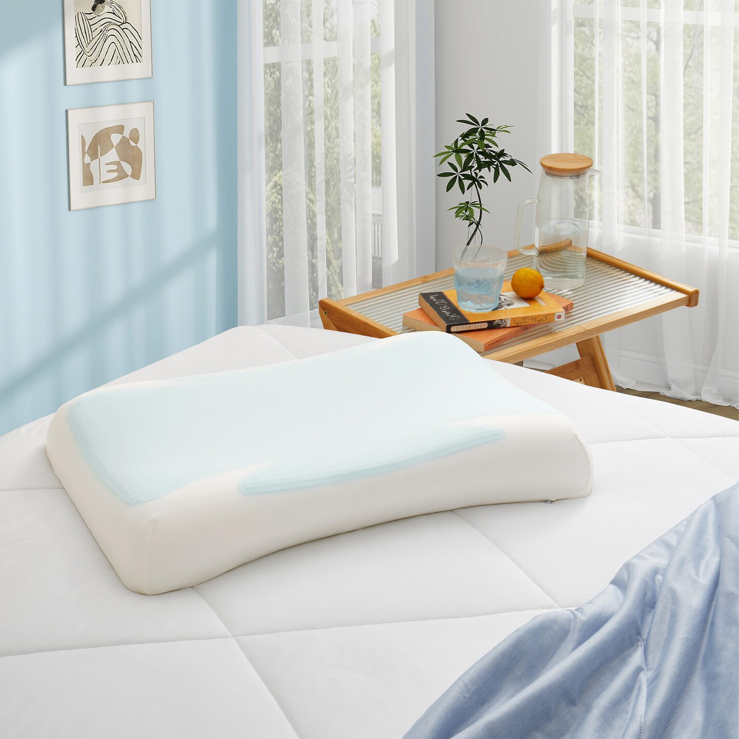 Peace Nest Gel-Infused Memory Foam Bed Pillow Cooling Pillow For Hot Sleepers Single Pack