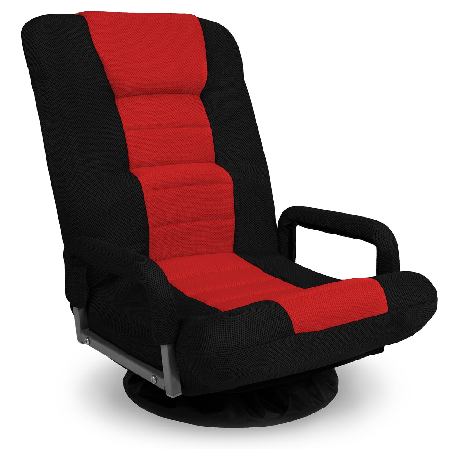 Best Choice Products 360-Degree Swivel Gaming Floor Chair w/ Armrest Handles, Foldable Adjustable Back