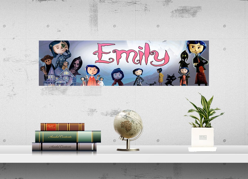Coraline Movie - Personalized Poster with Your Name, Birthday Banner, Custom Wall Décor, Wall Art