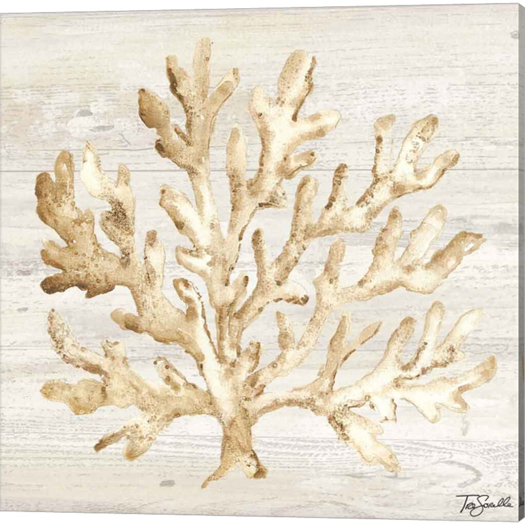 Calm Shores B by Tre Sorelle Studios 14" x 14" Canvas Wall Art (Set of 2)