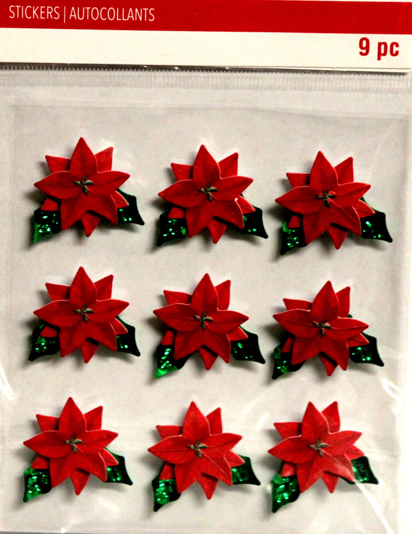 Recollections Poinsettias Dimensional Stickers