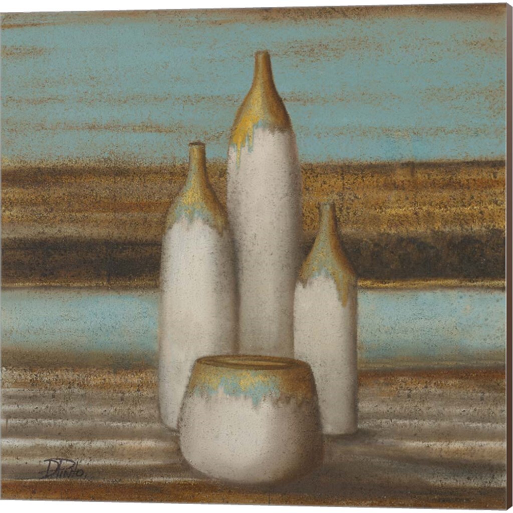 Elegantisimo on Teal by Patricia Pinto 14&#x22; x 14&#x22; Canvas Wall Art (Set of 2)