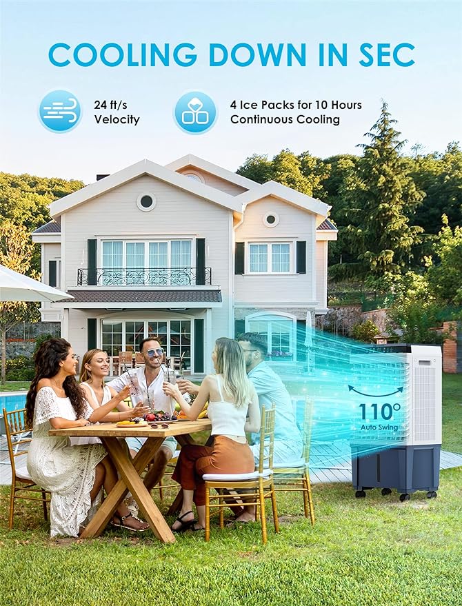 Air Choice&#xAE; Evaporative Air Cooler, 1800CFM Swamp Cooler