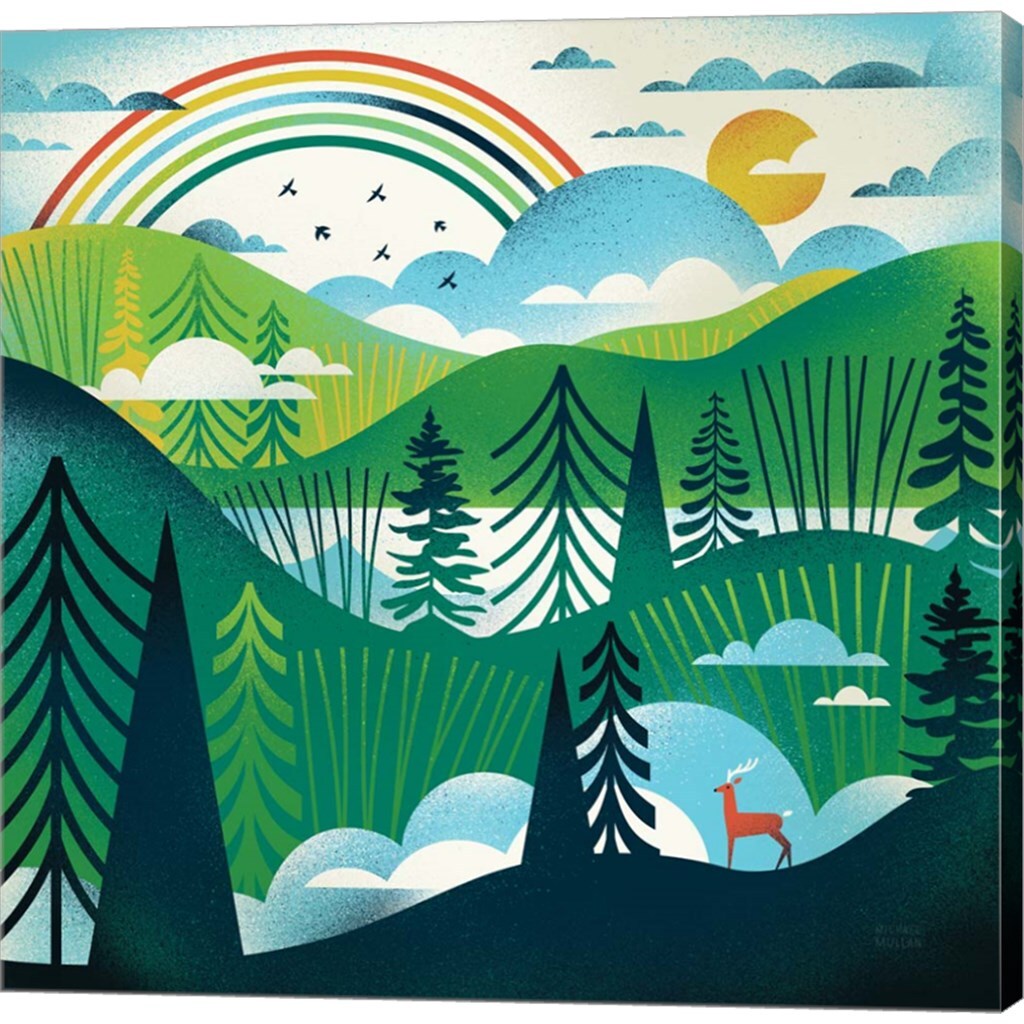 Green Hills by Michael Mullan 24&#x22; x 24&#x22; Canvas Wall Art
