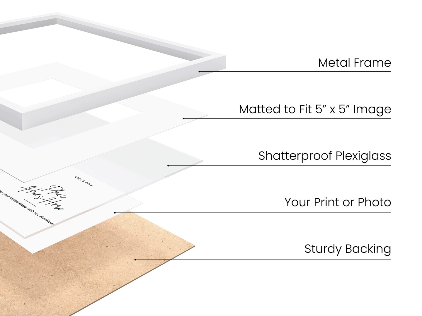 Haus and Hues Aluminum Metal Picture Frames