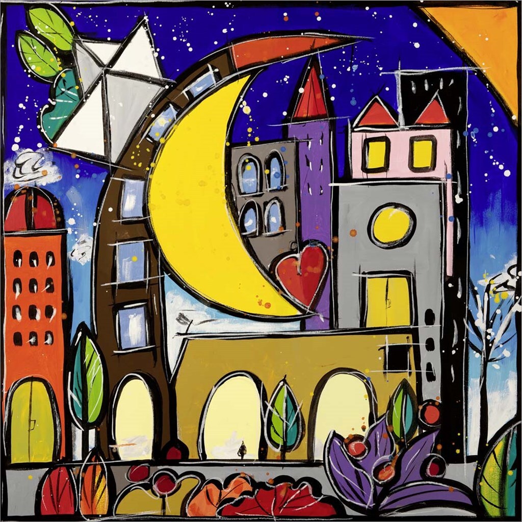 Hug by Wallas 24&#x22; x 24&#x22; Canvas Wall Art