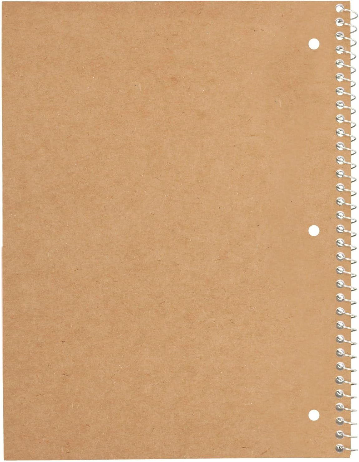 Spiral Notebooks, 6 Pack, 1-Subject, College Ruled Paper, 8&#x22; X 10-1/2&#x22;, 70 Sheets, Assorted Pastel Colors (830049)