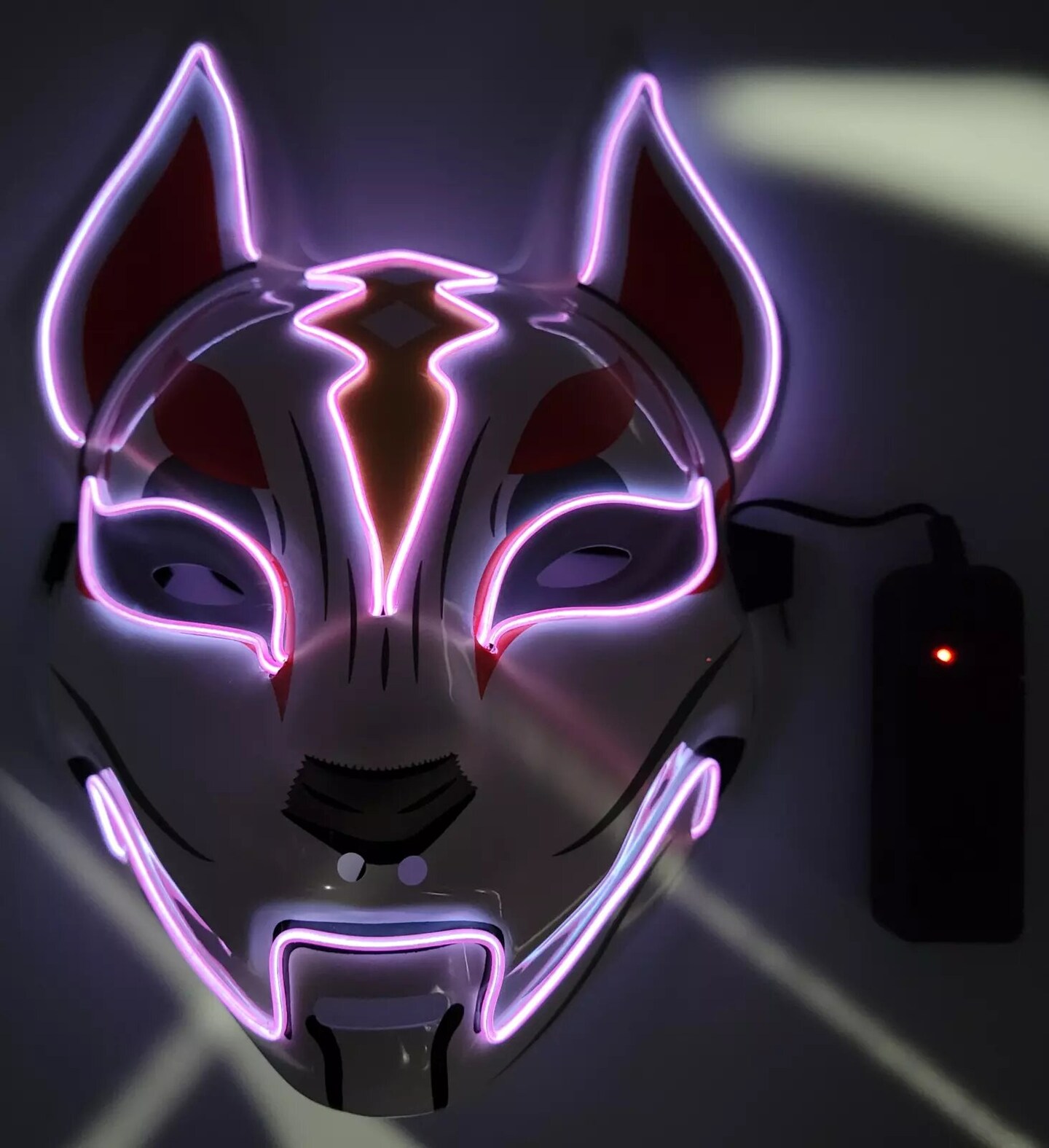 Kitcheniva Halloween Clubbing Light Up Kitsune Fox LED Mask