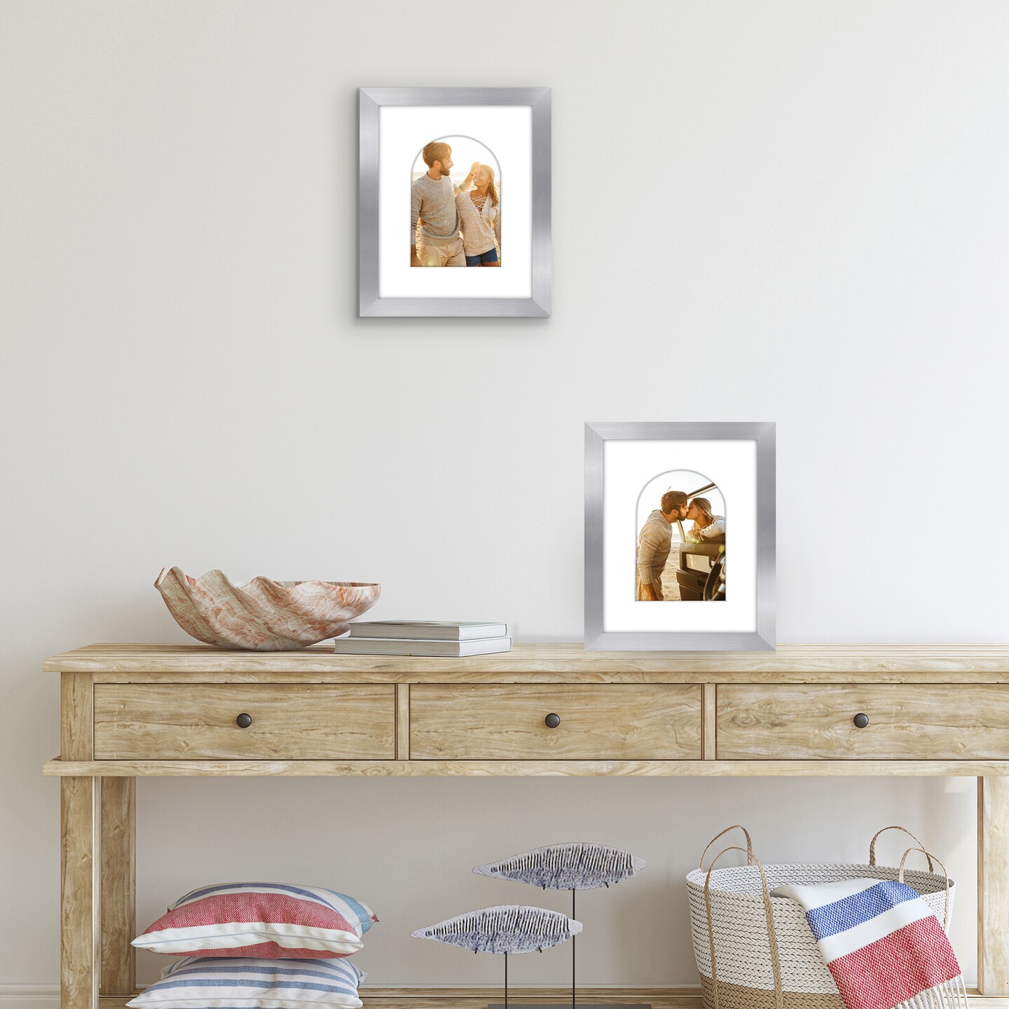 Americanflat Picture Frame with Arch-Shaped Mat - Ideal for Any Room, Living Rooms, Dorm Room
