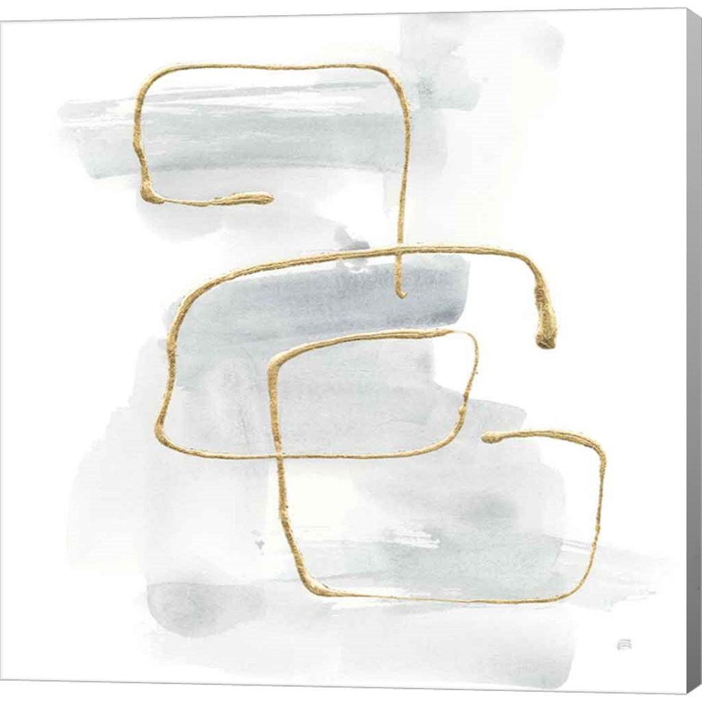 Cool Gray Gold I by Chris Paschke 24&#x22; x 24&#x22; Canvas Wall Art