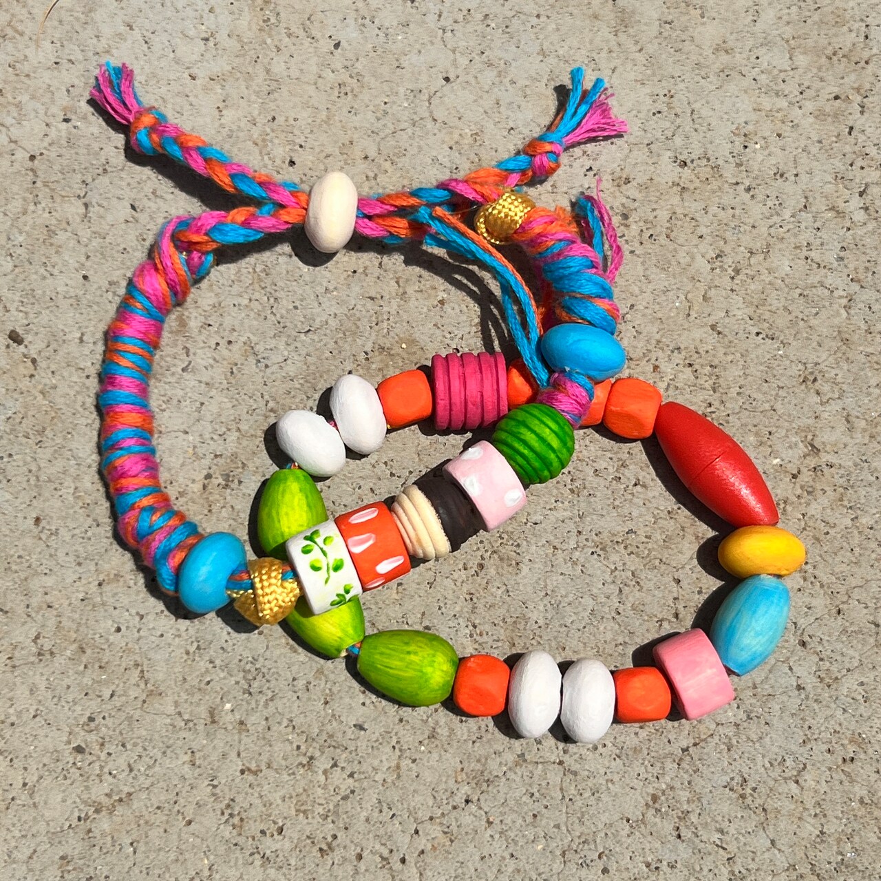 Kids Club: Painted Wood Bead Bracelets