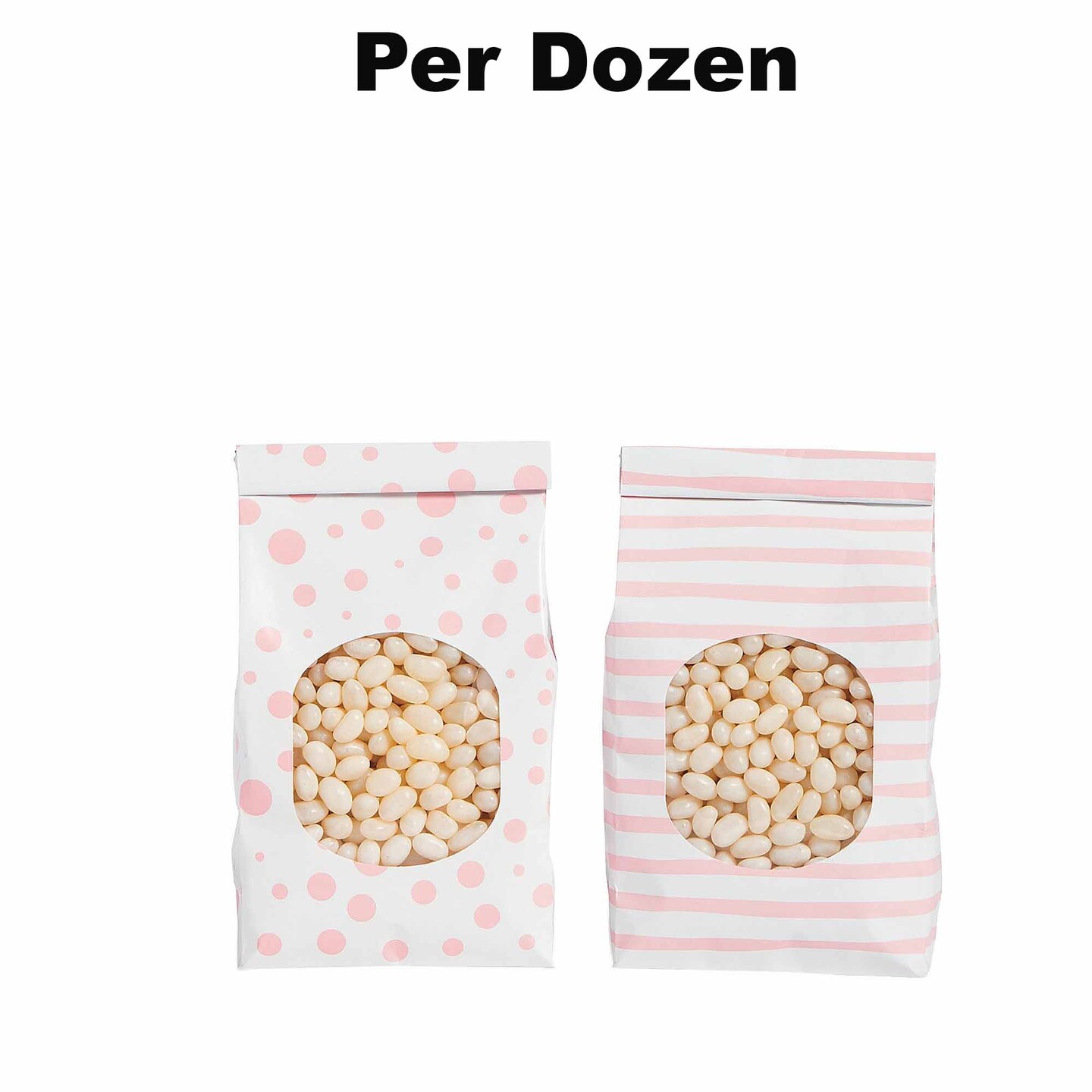 Patterned Tin Tie Treat Bags with Window - 12 Pc.