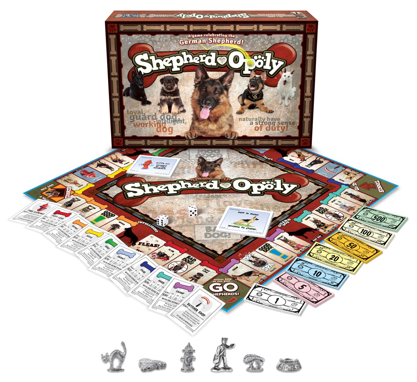 Late For the Sky: German Shepherd-Opoly Monopoly Board Game
