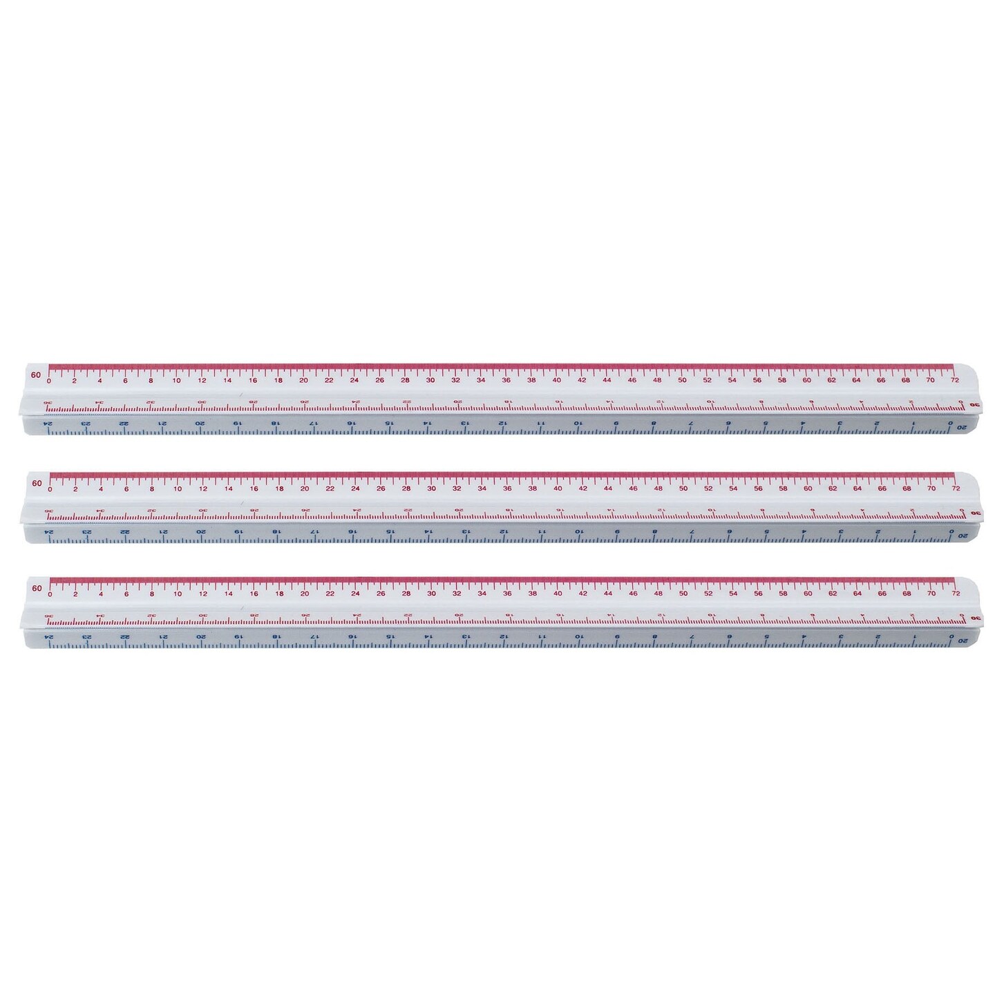 12&#x22; Engineering Scale, Pack of 3