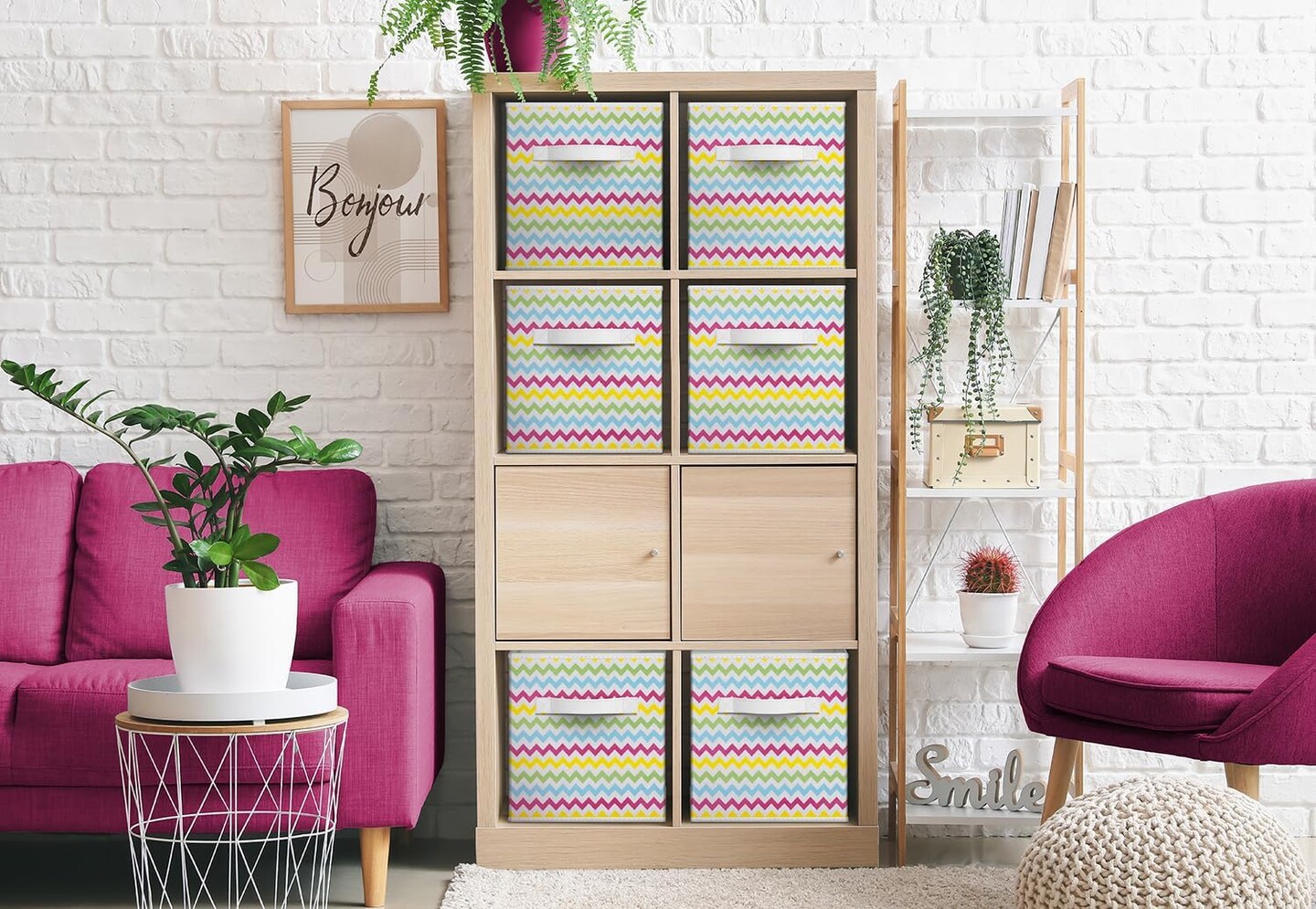 Sorbus Fabric Storage Cube 1 Pc - 11 Inch Foldable Storage Baskets for Shelves and Cubbies