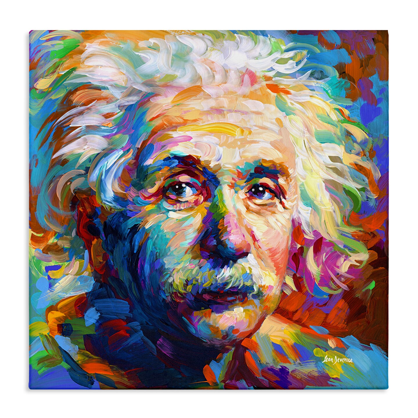 Stupell Industries Abstract Albert Einstein Portrait Canvas Wall Art