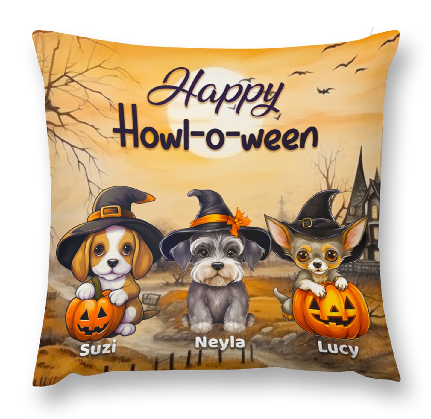 Halloween hot Pups Decorative Pillow