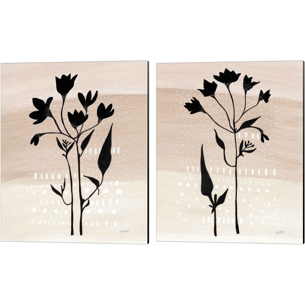 Jasmine Delight Neutral Crop by Lynn Mack 12&#x22; x 15&#x22; Canvas Wall Art (Set of 2)