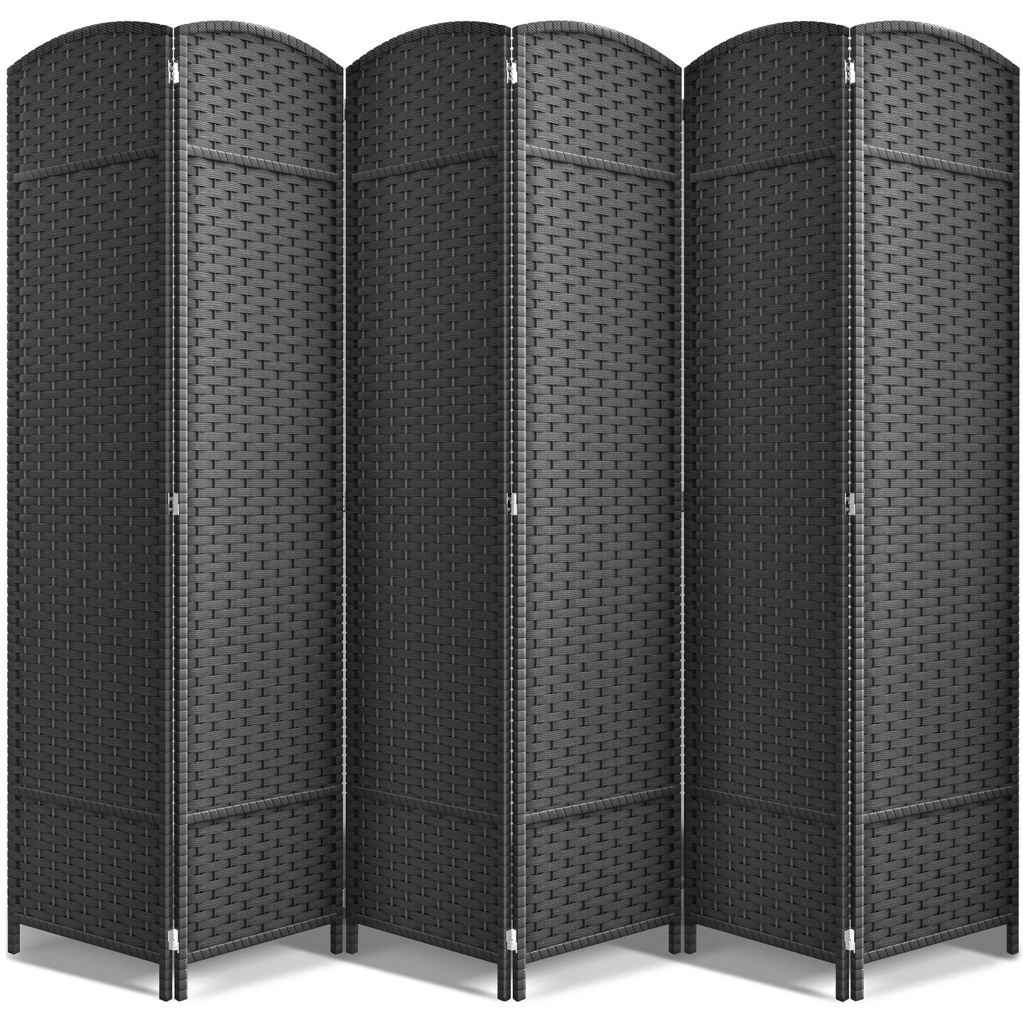 Sorbus 6 Panel Room Divider 6 ft. Tall - Privacy Screen, Extra Wide Double Hinged Panels, Mesh Hand-Woven Design