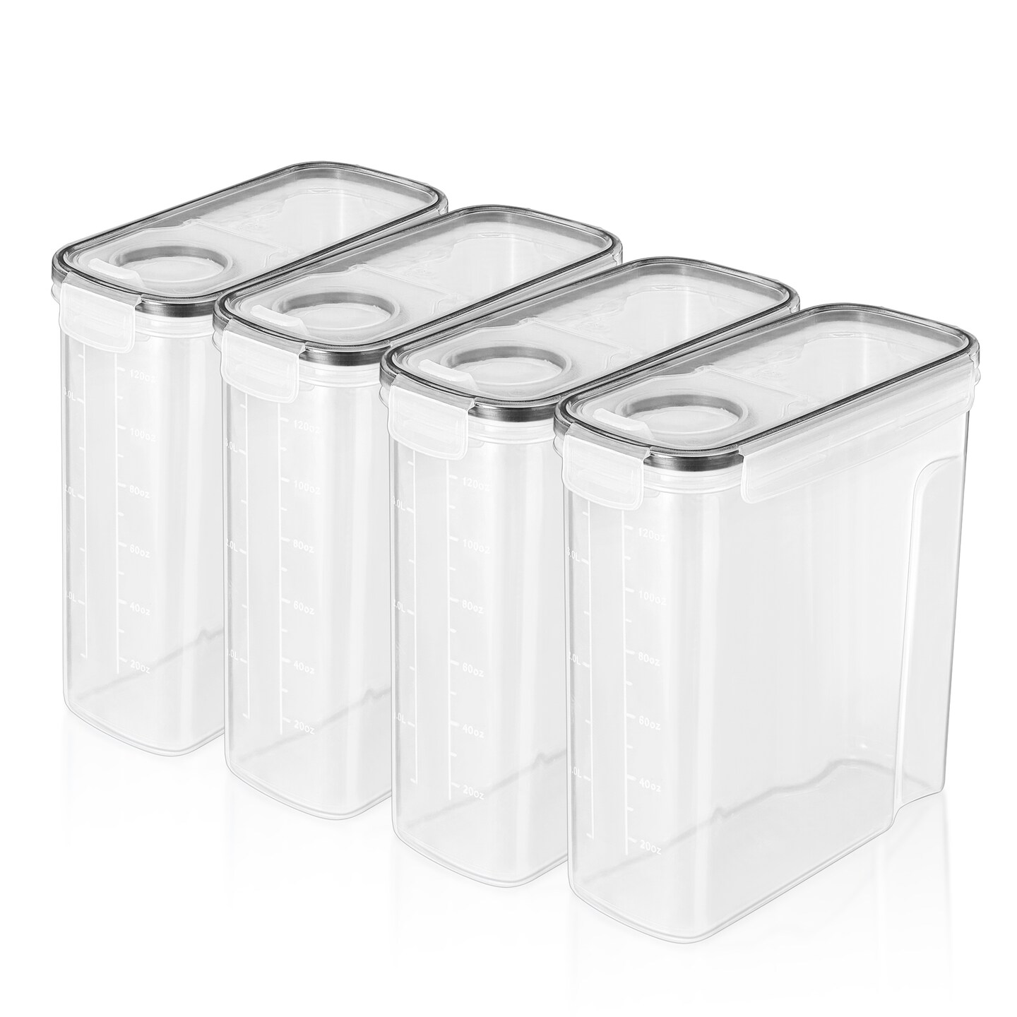 Sorbus 4 Pack Airtight Food Dispenser Containers - For Kitchen Organization - Store Pasta, Cereal, Dry Foods, and More - Maintain Freshness
