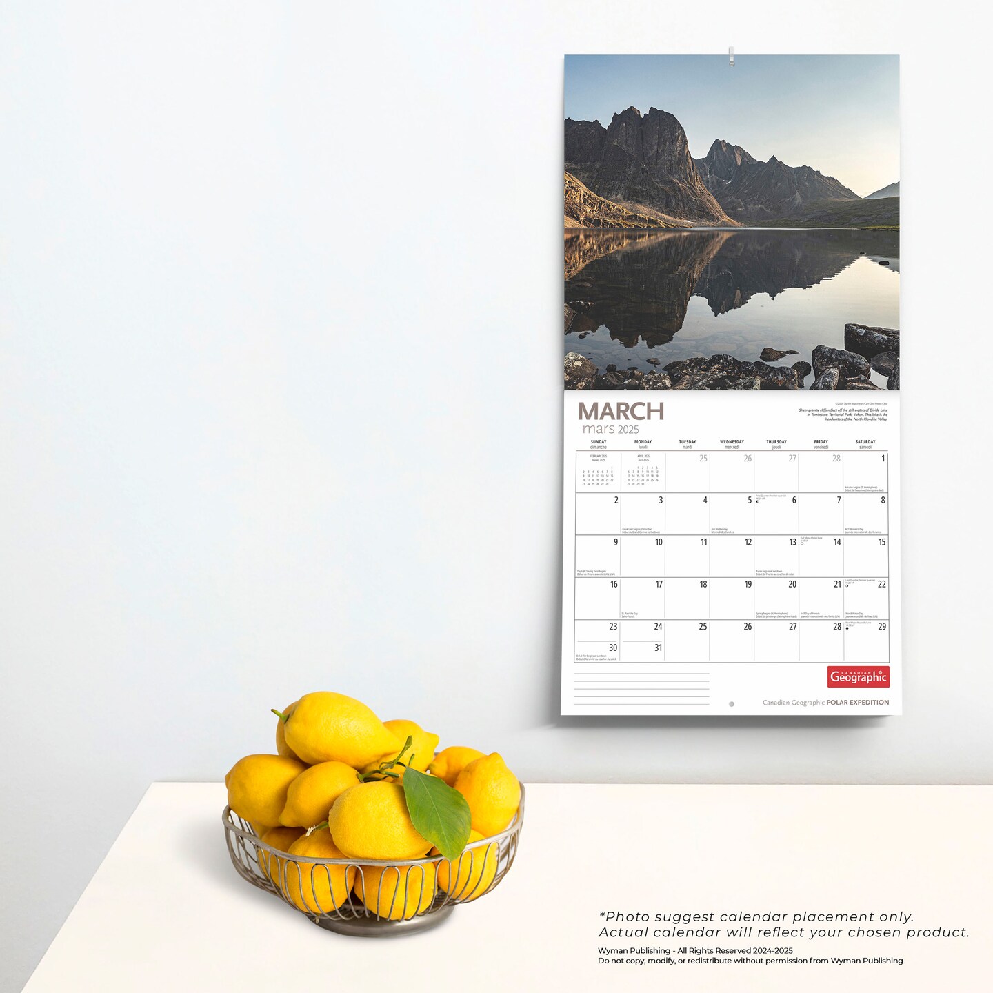 Canadian Geographic Polar Expedition OFFICIAL | 2025 12 x 24 Inch Monthly Square Wall Calendar | Wyman Publishing | Regional Travel Scenic