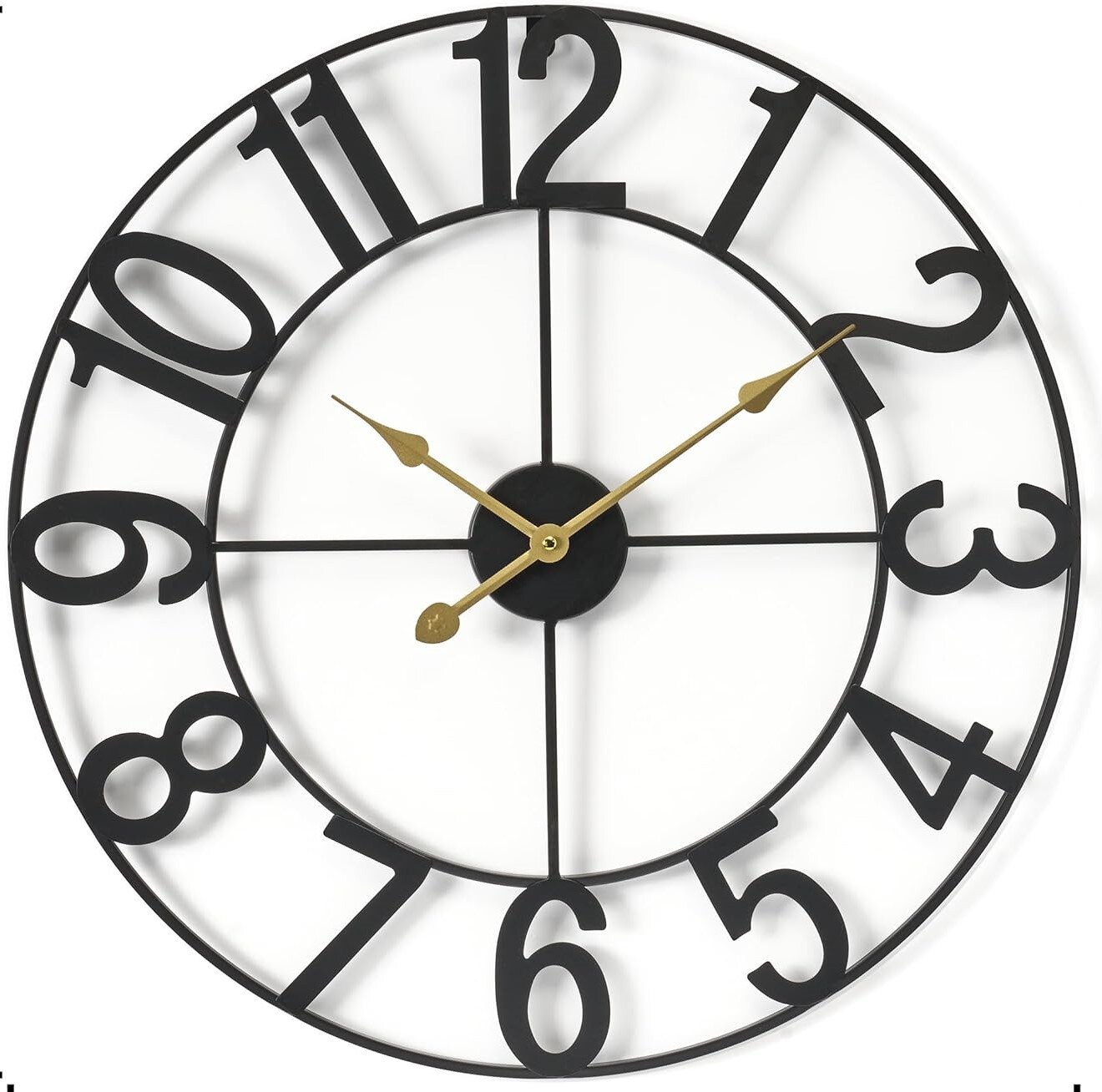 Sorbus Large Wall Clock - 24-inch Decorative Numeral Wall Clock - Battery Operated Analog - Living Room and Kitchen Décor