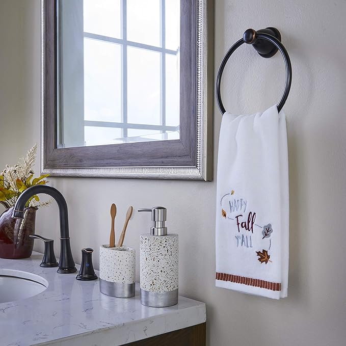 Harvest Happy Fall Yall Hand Towel - White Small