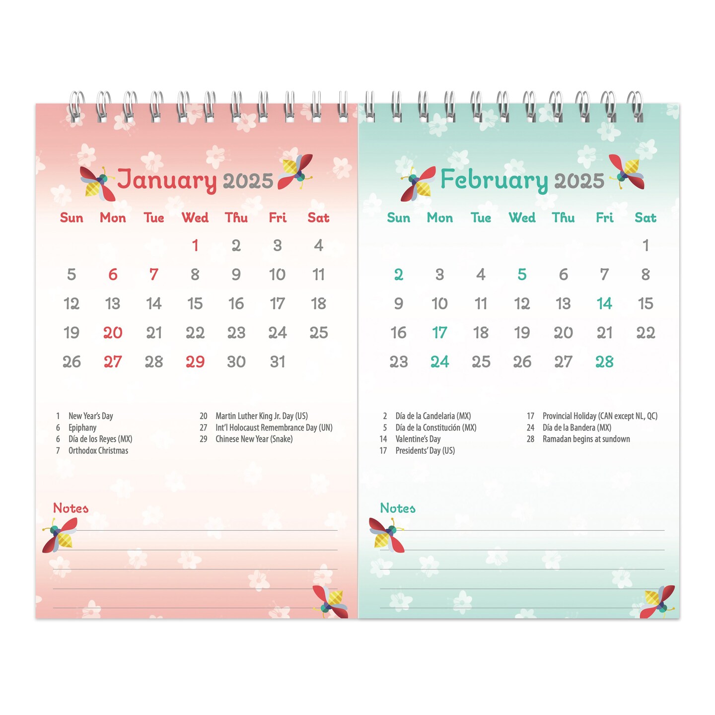 Busy Bees | 2025 7.5 x 6 Inch Monthly Double-View Easel Desk Calendar | BrownTrout | Planning Stationery