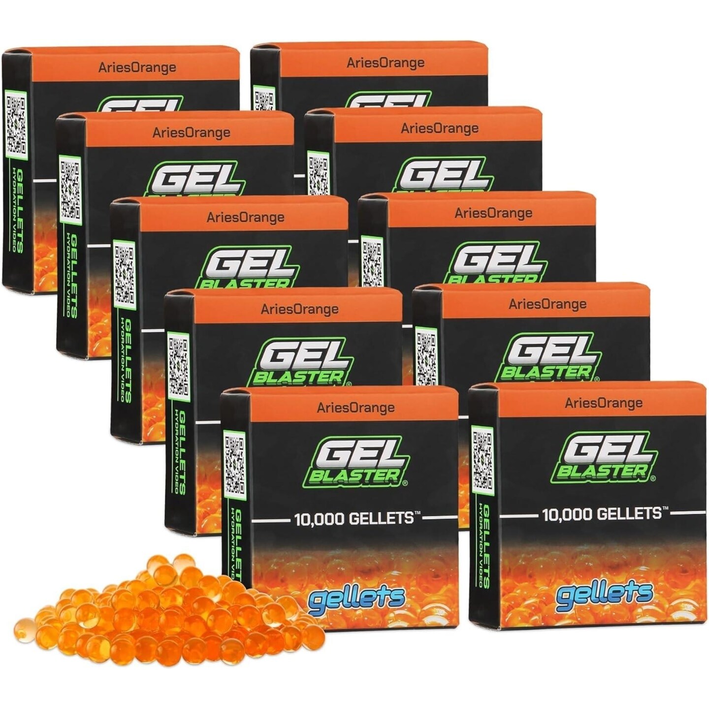 Gel Blaster Orange Gellets Refill Ammo 100000 Count Eco Friendly Non-Toxic