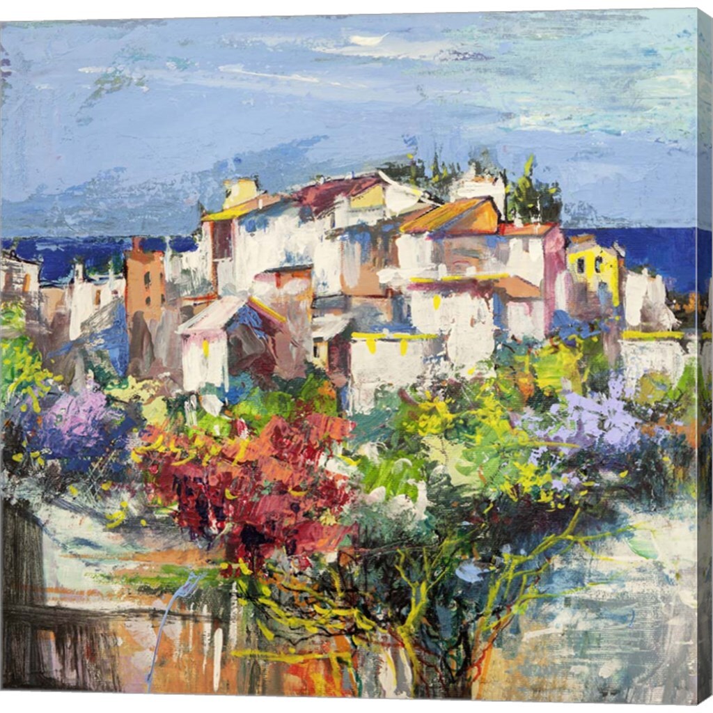 Borgo sul Mare I by Luigi Florio 24&#x22; x 24&#x22; Canvas Wall Art