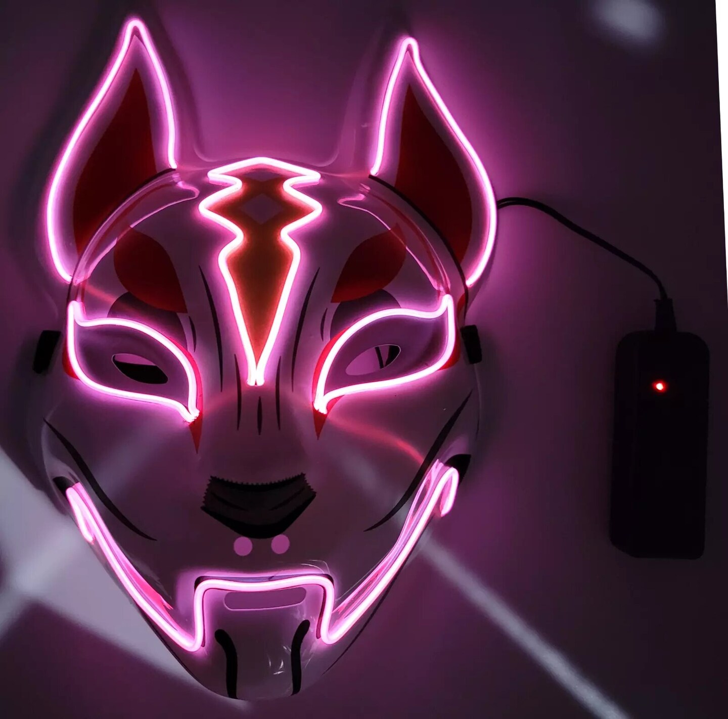 Kitcheniva Halloween Clubbing Light Up Kitsune Fox LED Mask