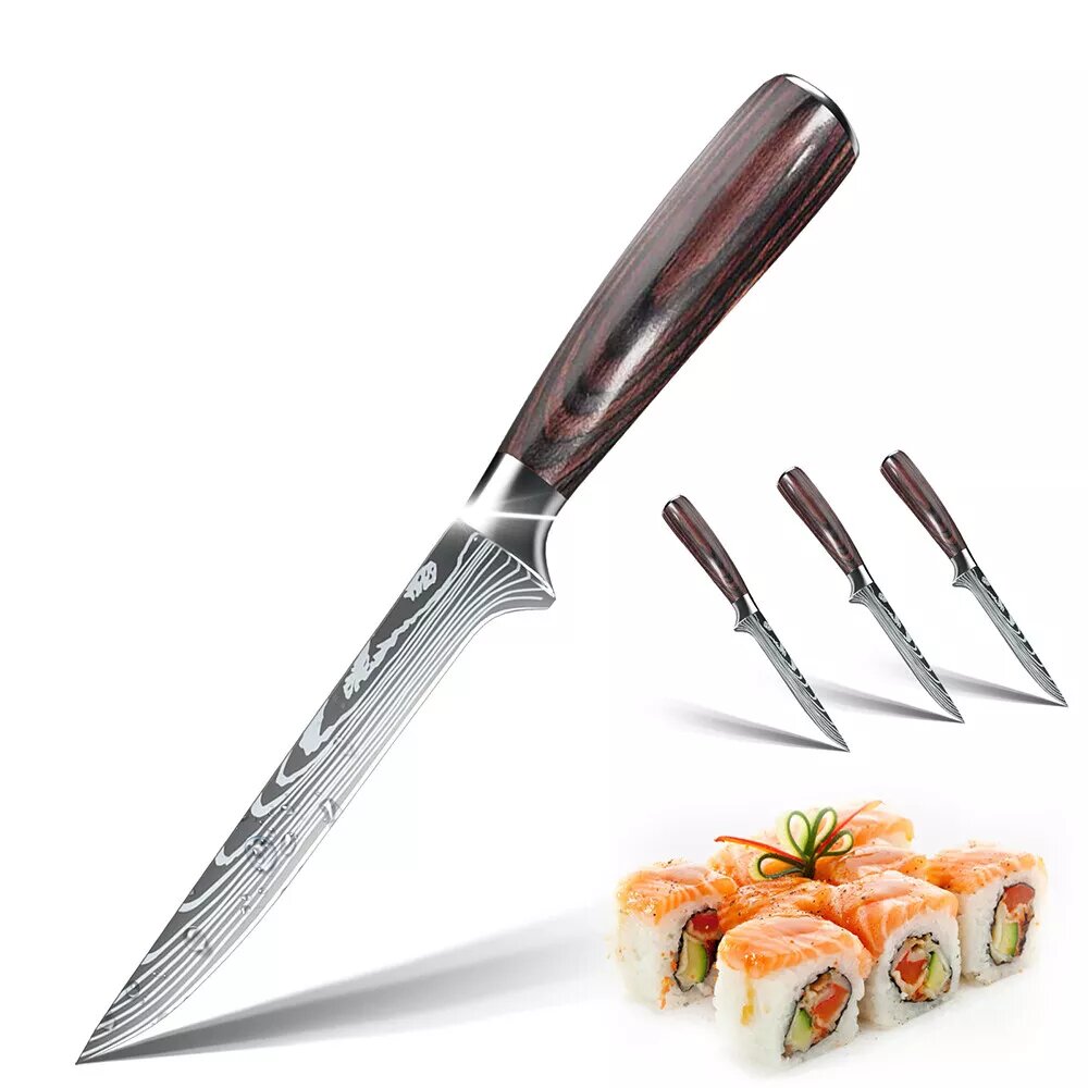 Kitcheniva 7&#x22; Boning Knife Damascus Steel Fillet Knife