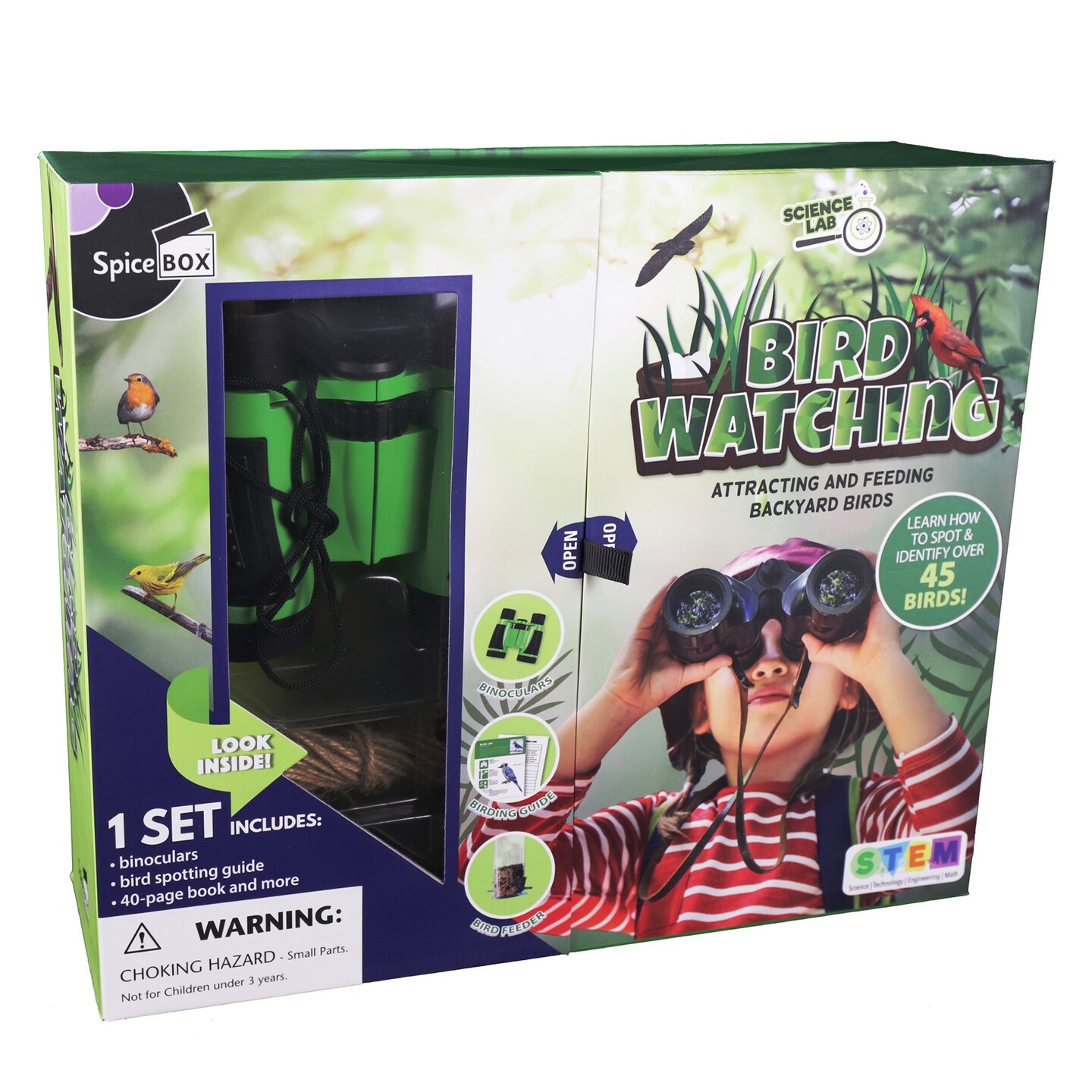 SpiceBox Science Lab Bird Watching Kit: Explore, Learn, and Observe Birds