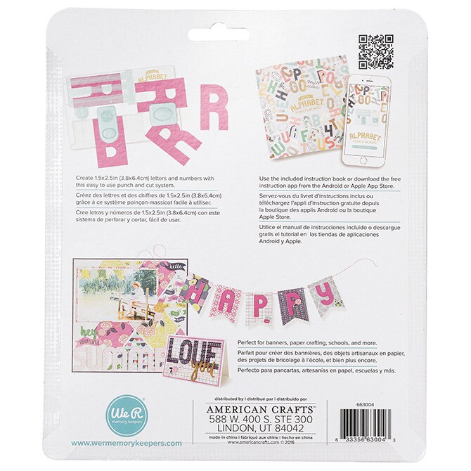 Alphabet Punch Board We R Memory Keepers Mini Alphabet Punch Board 2 Pcs 663004