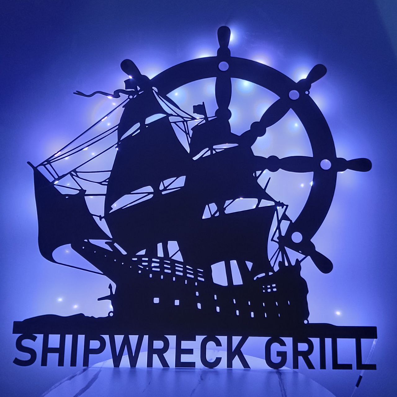 Custom Pirate Ship Captain Wheel Metal Wall Art LED Light, Ship Metal Sign, Pirate  Ship Led Wall Art Decor, Captain Name Light,Ship Led Sign | MakerPlace by  Michaels, image size:1080x1080