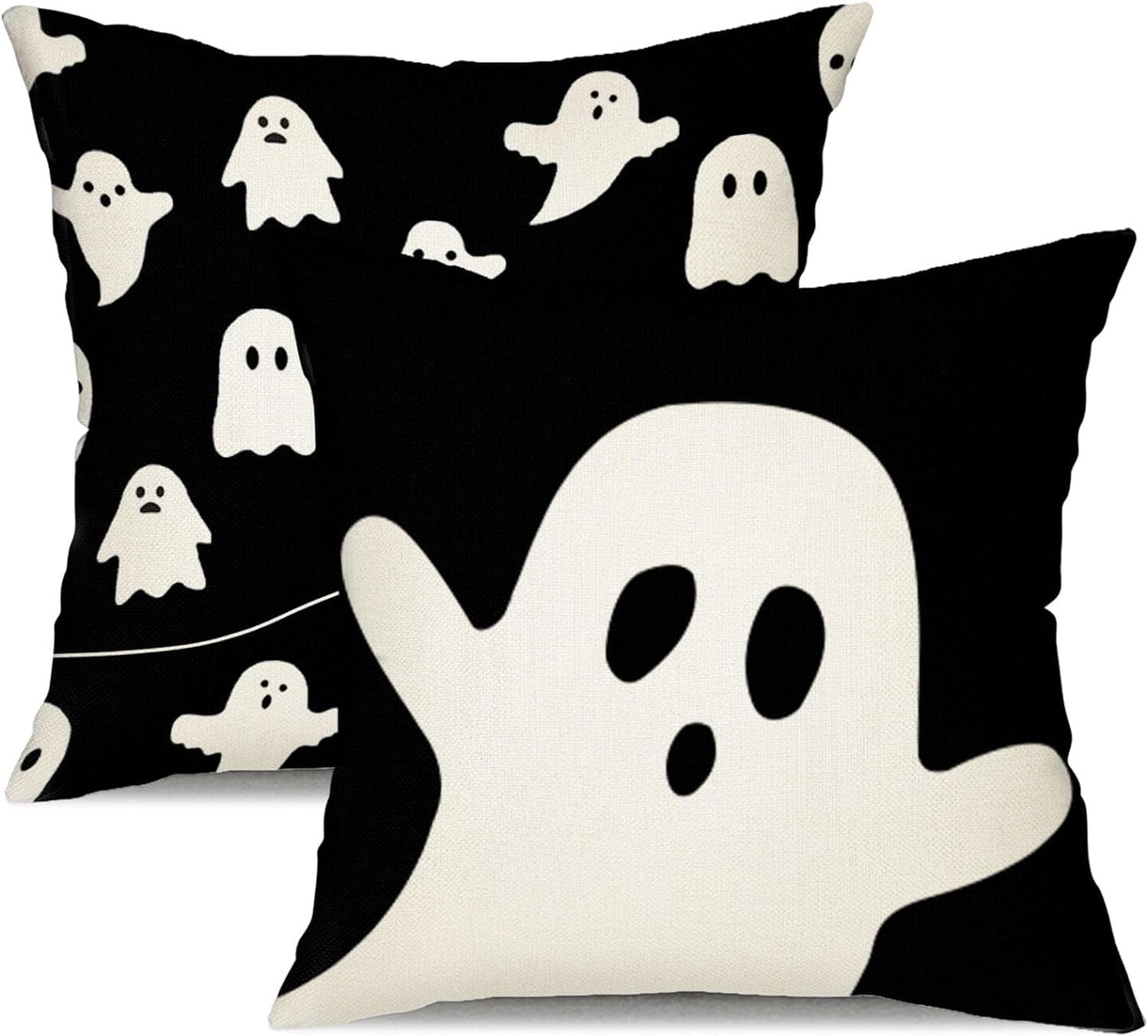 Halloween Pillow Cover 18X18 Set of 2 Ghost Halloween Lumbar Pillow Covers Decorations Outdoor Halloween Pillows Decorative for Halloween Home Decor for Sofa Michaels