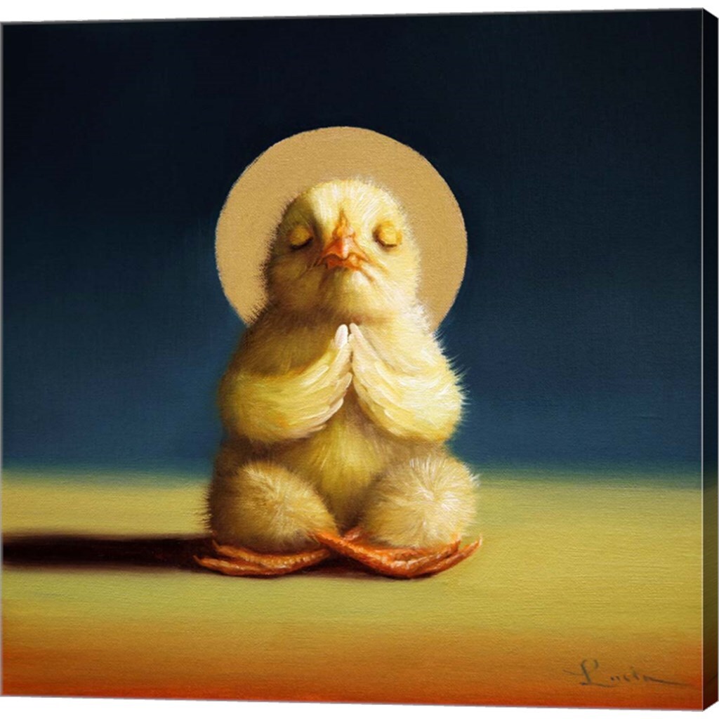 Yoga Chick Lotus by Lucia Heffernan 24" x 24" Canvas Wall Art