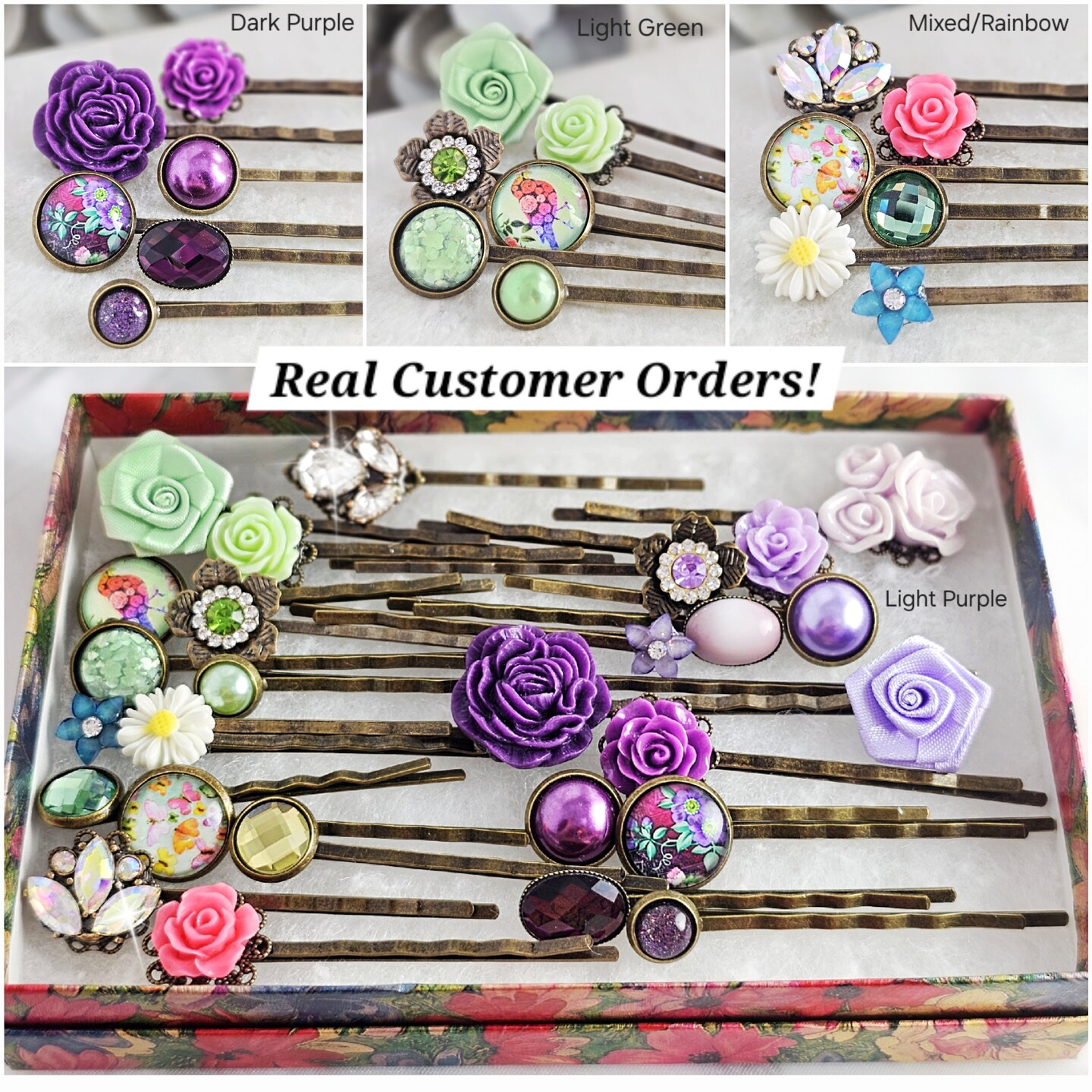 Bobby Pin GRAB BAG Custom Hairpin Set Choose Your Finish  display picture 1