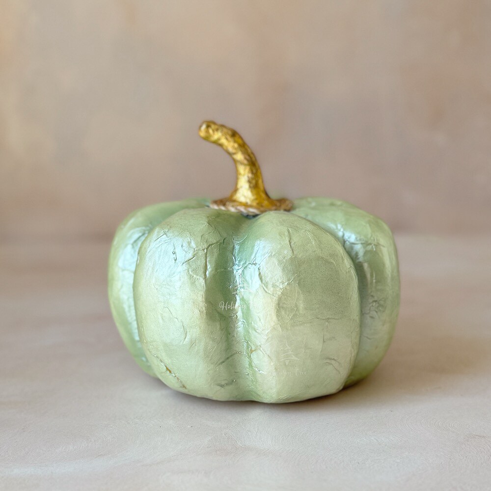 Capiz Sage Green Pumpkin