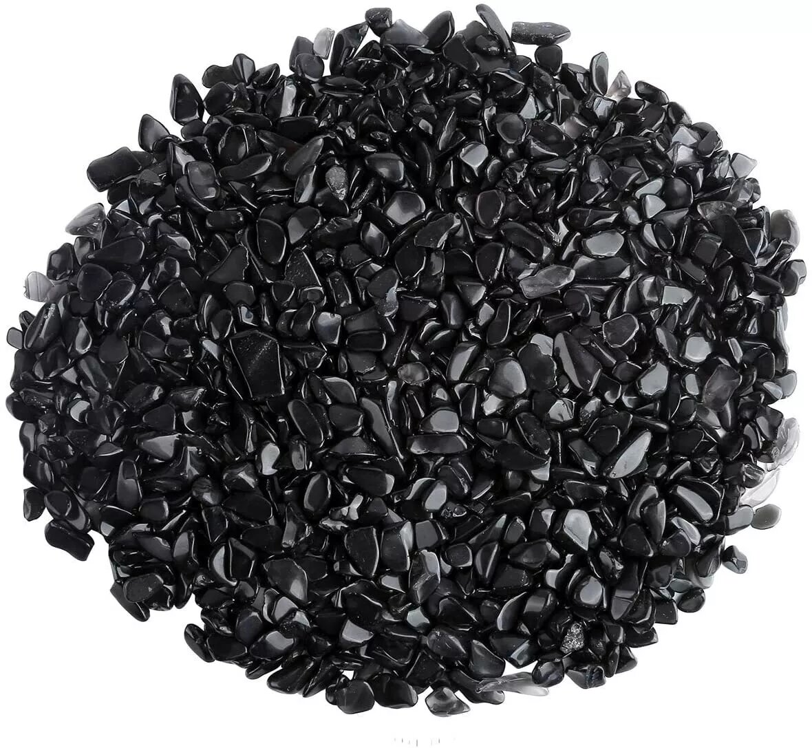 Kitcheniva A+ Black Obsidian Semi Tumbled Gemstone Mini Chips 5-9mm