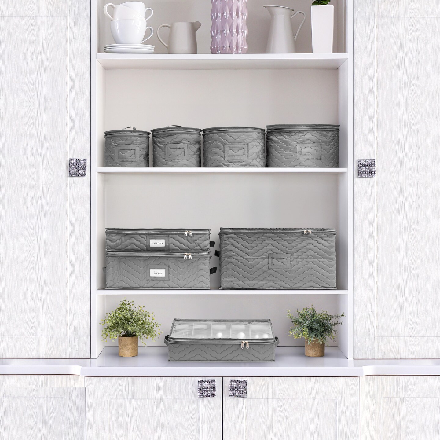Sorbus Flatware &#x26; Utensil Storage - Fabric Chest Box for Storage and Organizing Utensils, Silverware, Flatware, and Cutlery