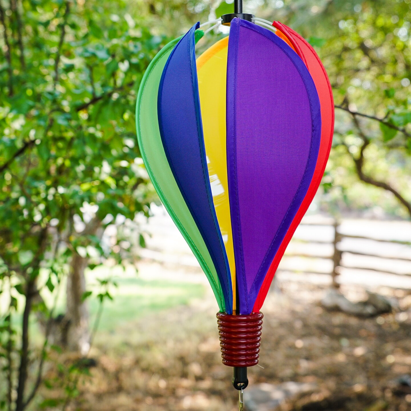 In the Breeze Mini Rainbow Panel Hot Air Balloon Wind Spinner