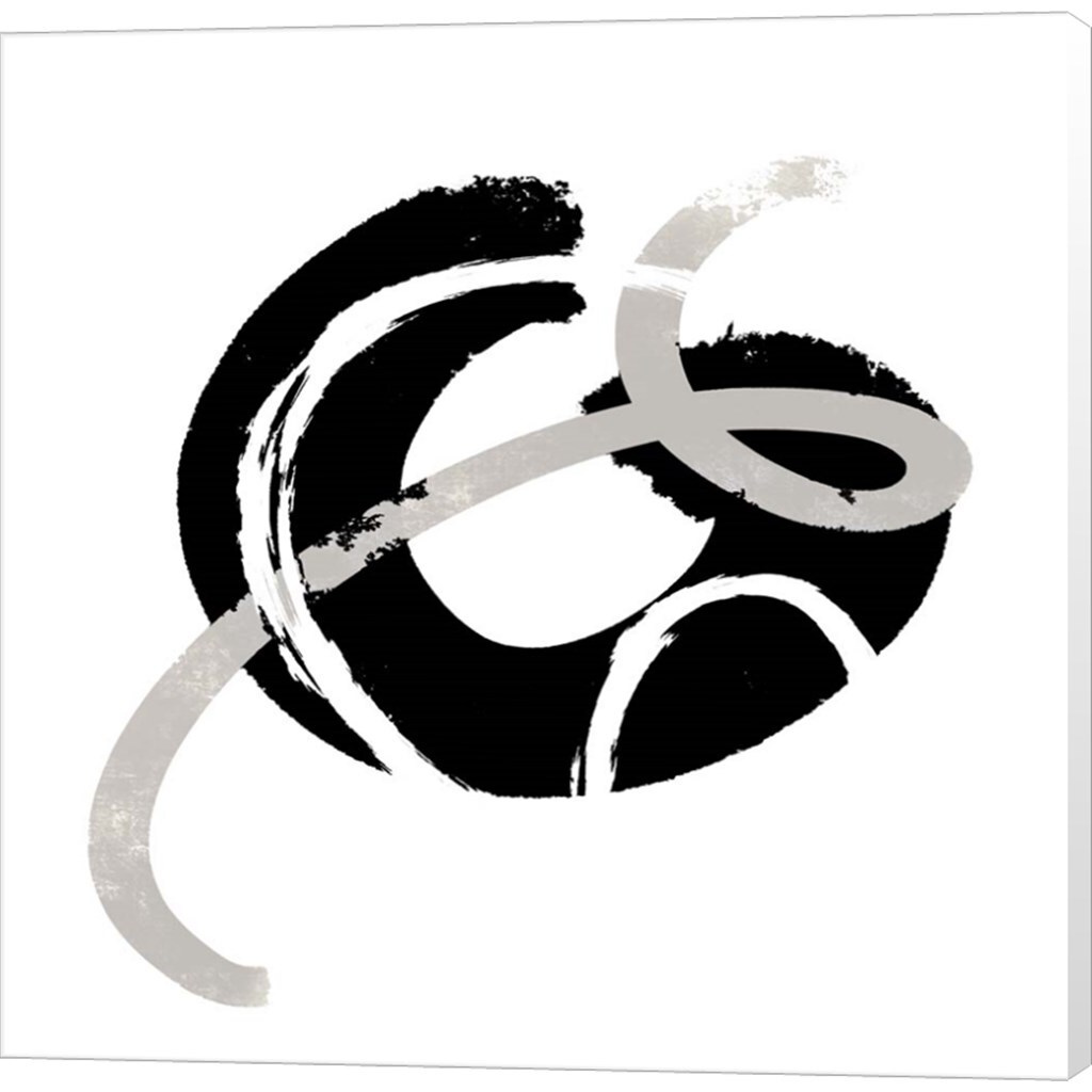 Scrolling Black &#x26; White Abstract  I by SD Graphics Studio 24&#x22; x 24&#x22; Canvas Wall Art