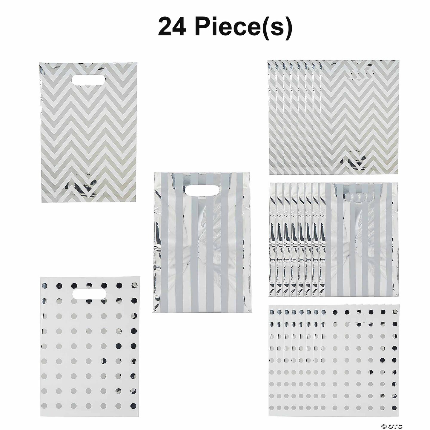 Metallic Goody Bags - 24 Pc.
