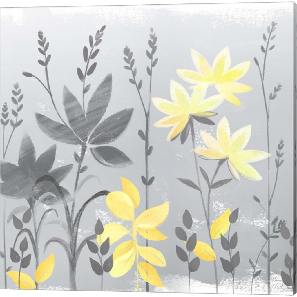 Soft Nature Yellow &#x26; Grey by Northern Lights 14&#x22; x 14&#x22; Canvas Wall Art (Set of 2)