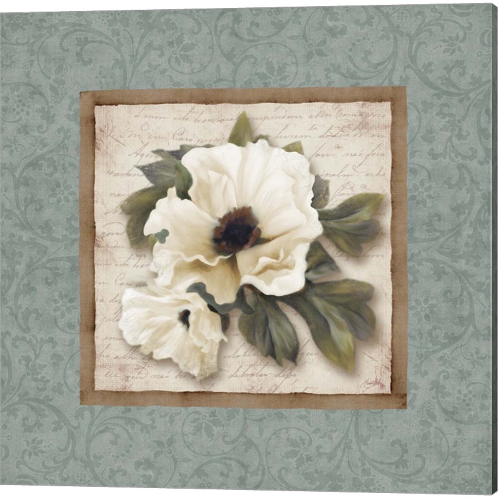 Silversage Flower by Elizabeth Medley 14" x 14" Canvas Wall Art (Set of 2)