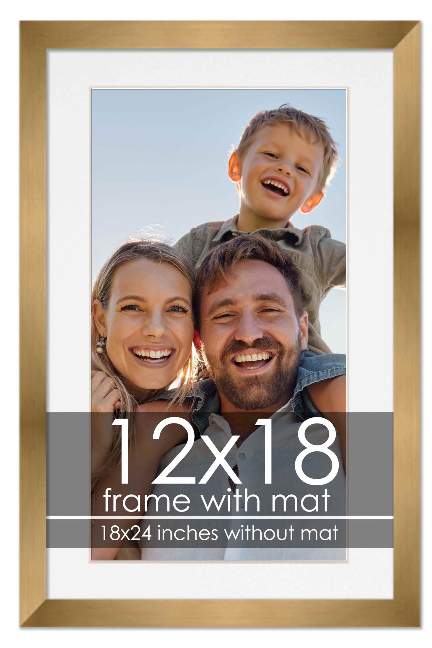 Metallic Bronze with White Photo Mat, UV Acrylic Front, Foam Board Backing, 60 Sizes Available