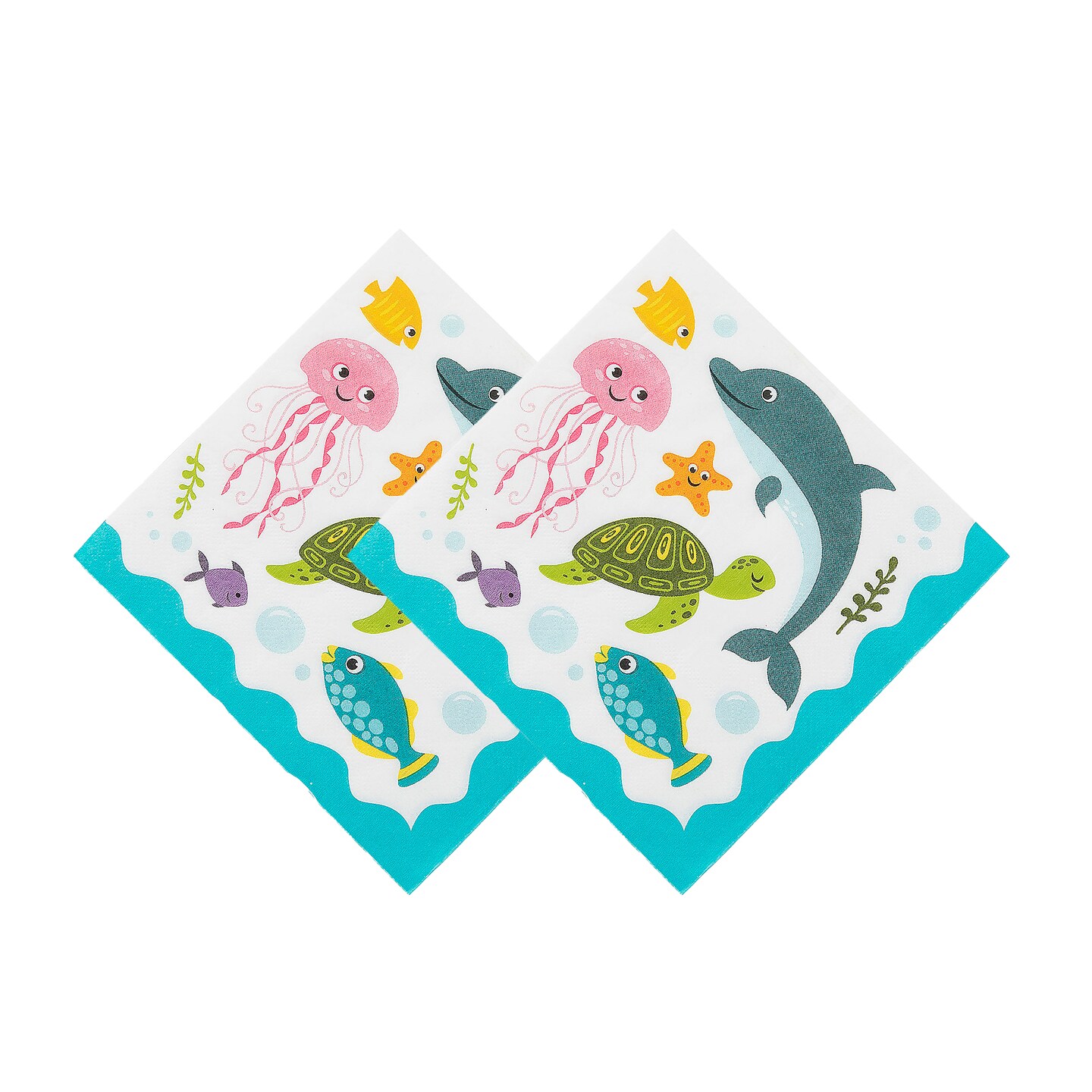 Under the Sea Creatures Luncheon Napkins 16 Pc