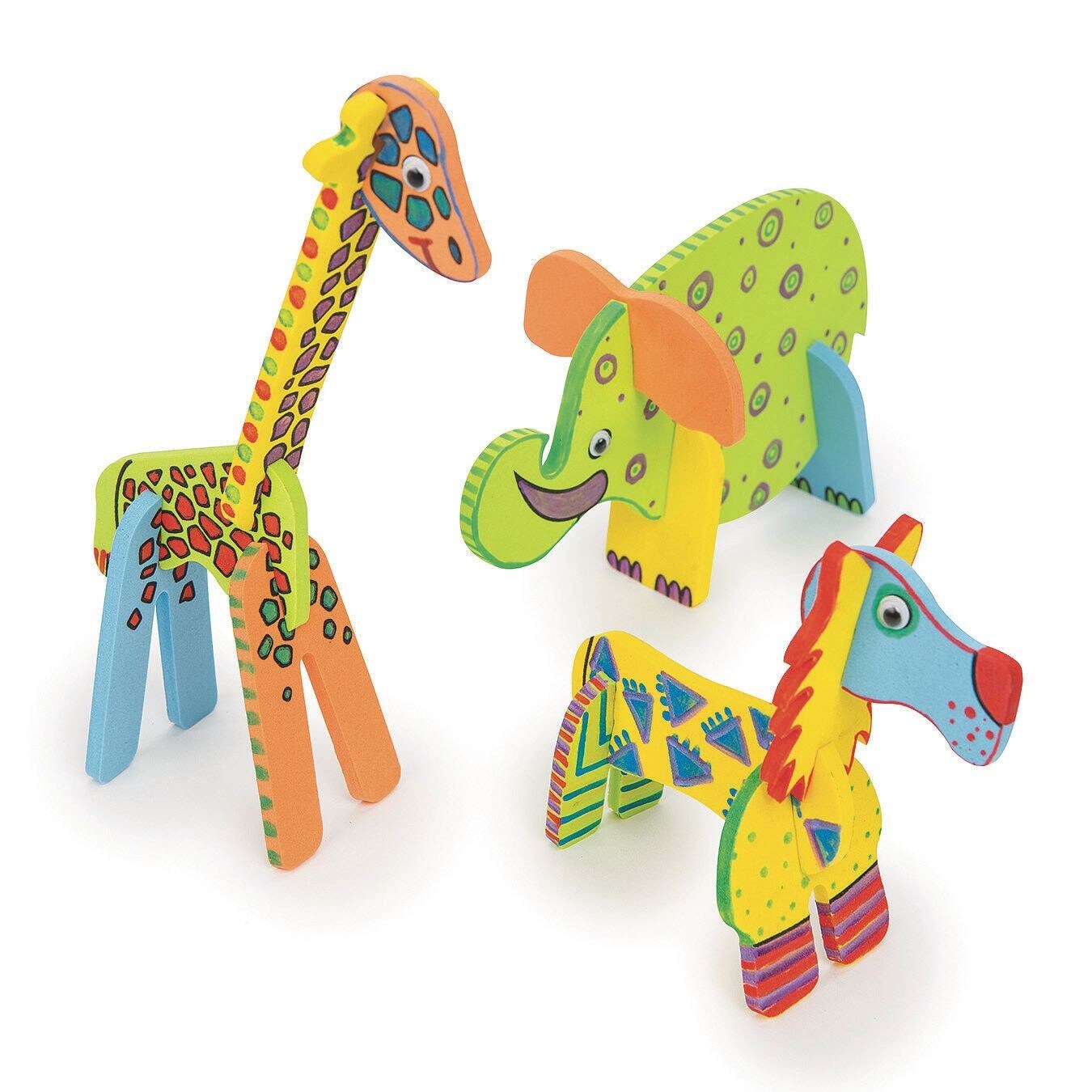 Wacky Foam Animals Craft Kit (Pack of 24)