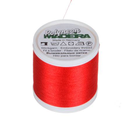Polyneon Machine Embroidery Thread -- 440 yards spool -- Red / Cinnamon Candy Color -- Ref. # 1637 by Madeira®